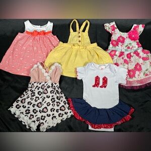 Baby Girl Dresses Bundle 12M